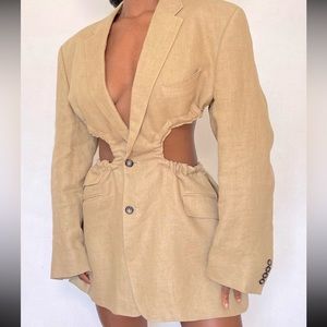 Stunning Joy Craig Blazer Dress Brown US6